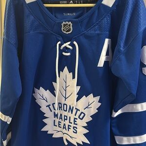 adidas Blue Climalite Athletic Jersey with White Logo